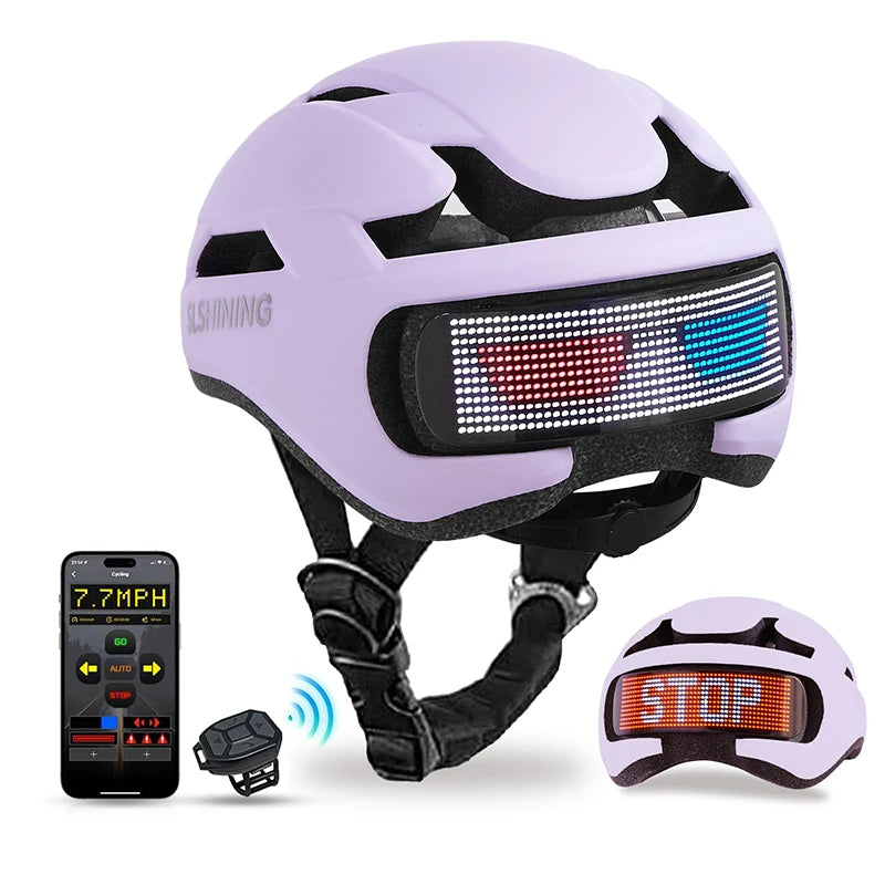 Bike Helmet with LED Display