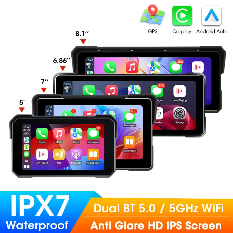 Waterproof Motorcycle Android Wireless Carplay