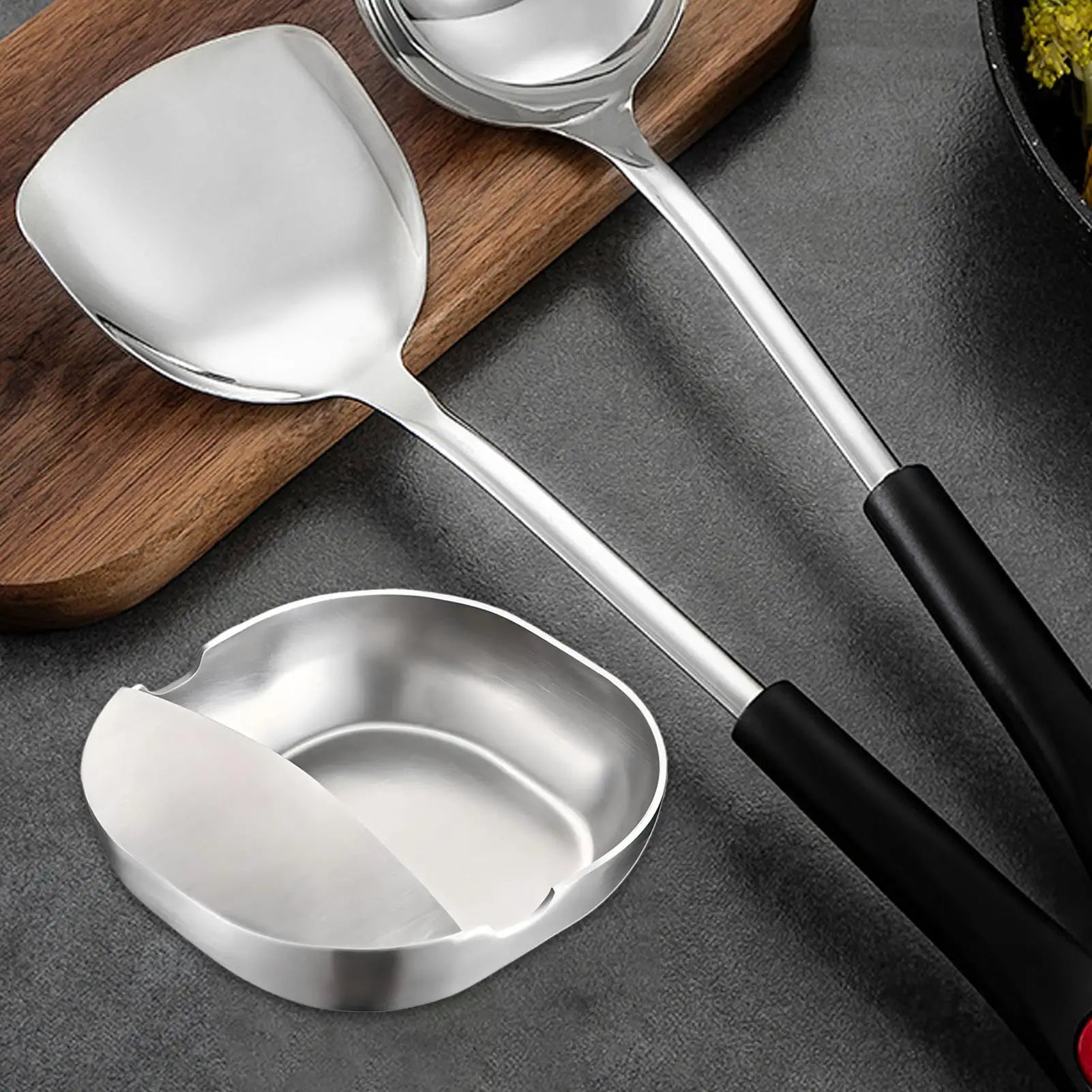 Stainless Steel Metal Spoon Rest