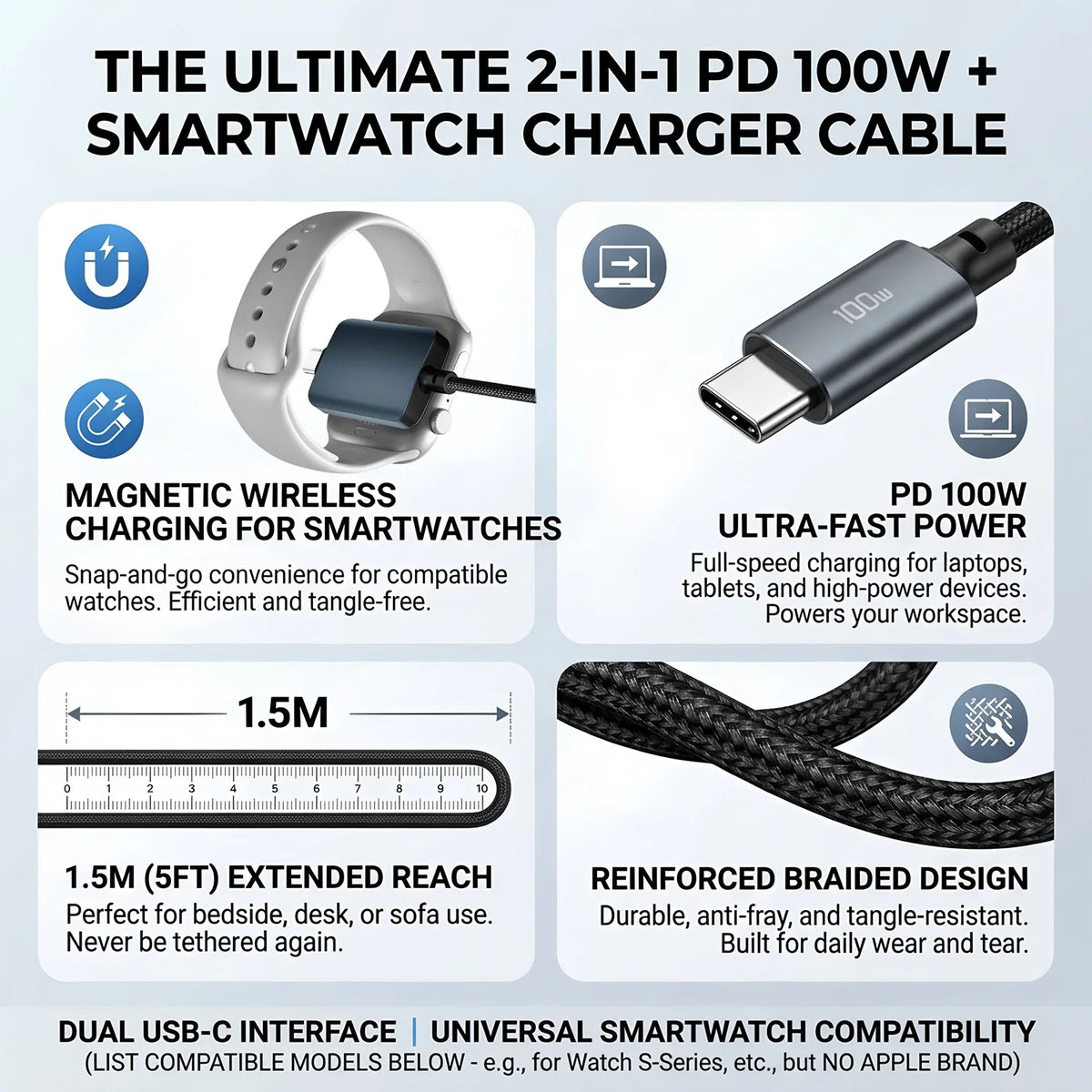 2-in-1 Magnetic Fast Charging Cable