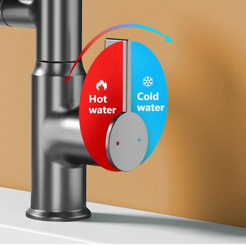 Multifunctional Pullout Wash Basin Faucet