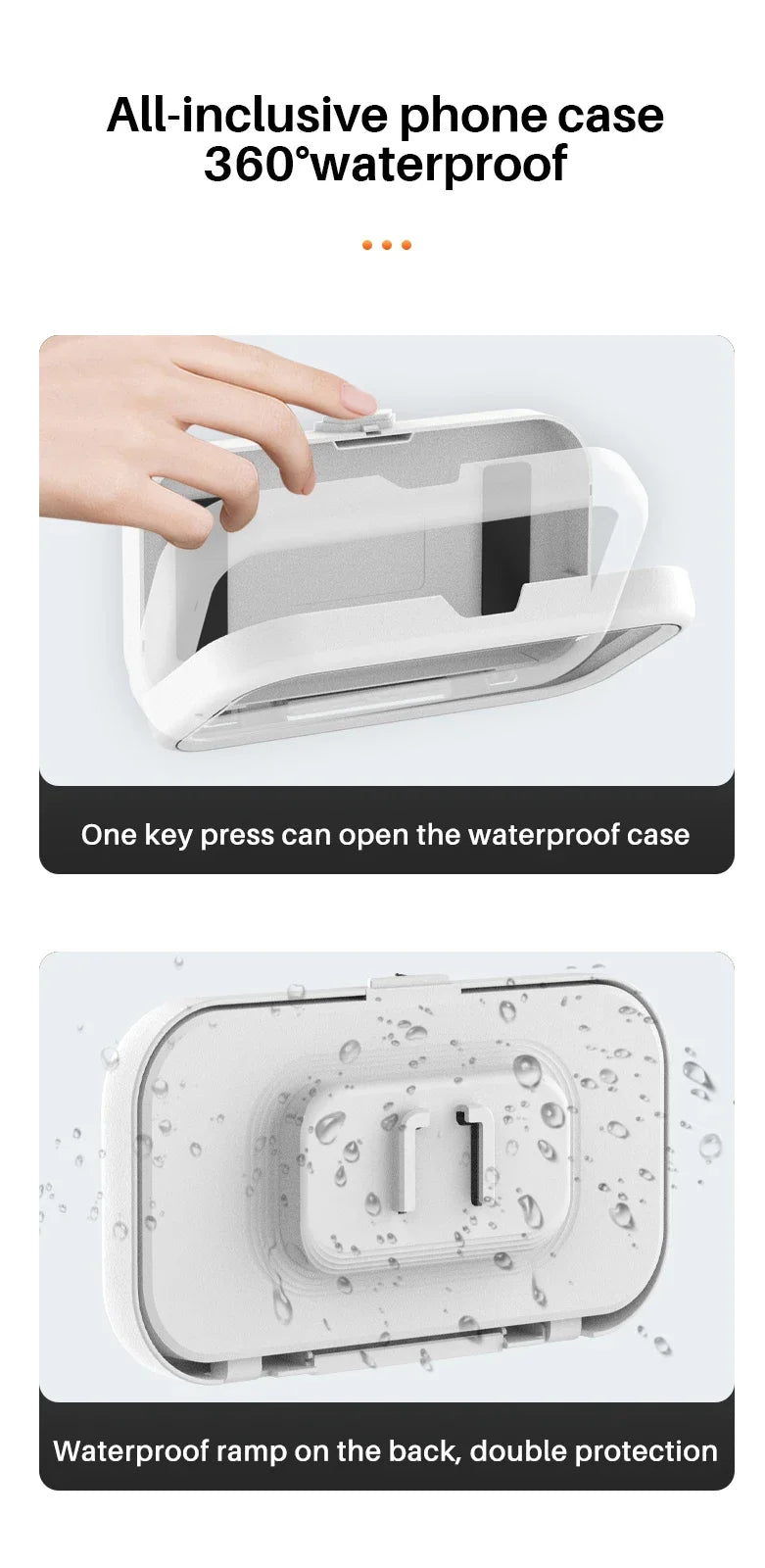 Adjustable Waterproof Wall Mount Phone Holder