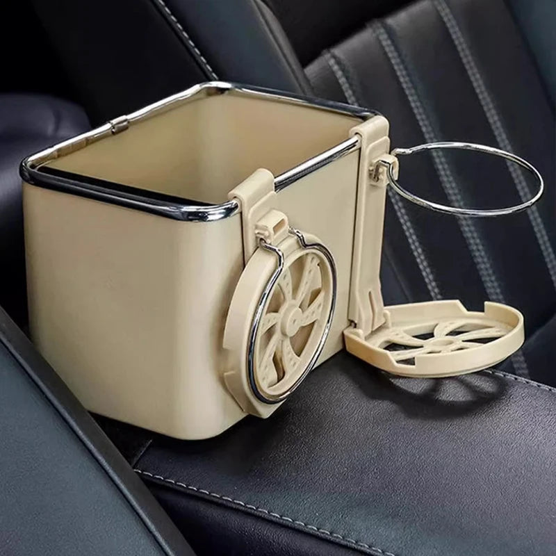 Car Armrest Storage Organizer with Cup Holder