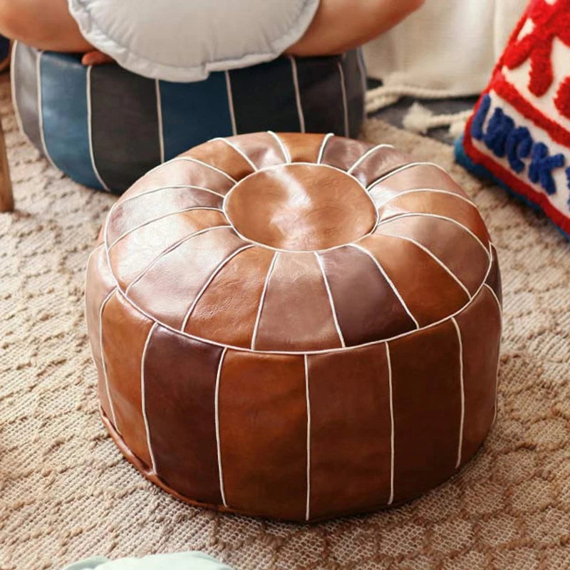 Unstuffed PU Leather Lazy Cushion Cover