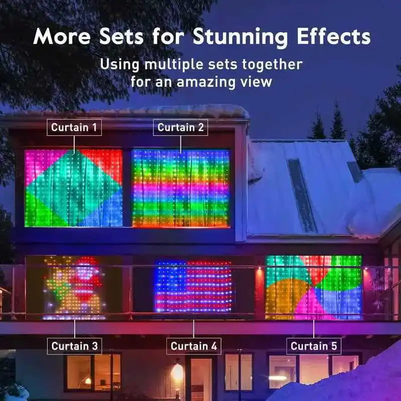 Smart LED Curtain String Lights