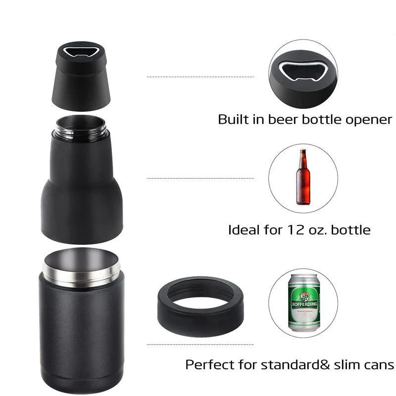 3 in 1 Stainless  Insulated Bottle Holder