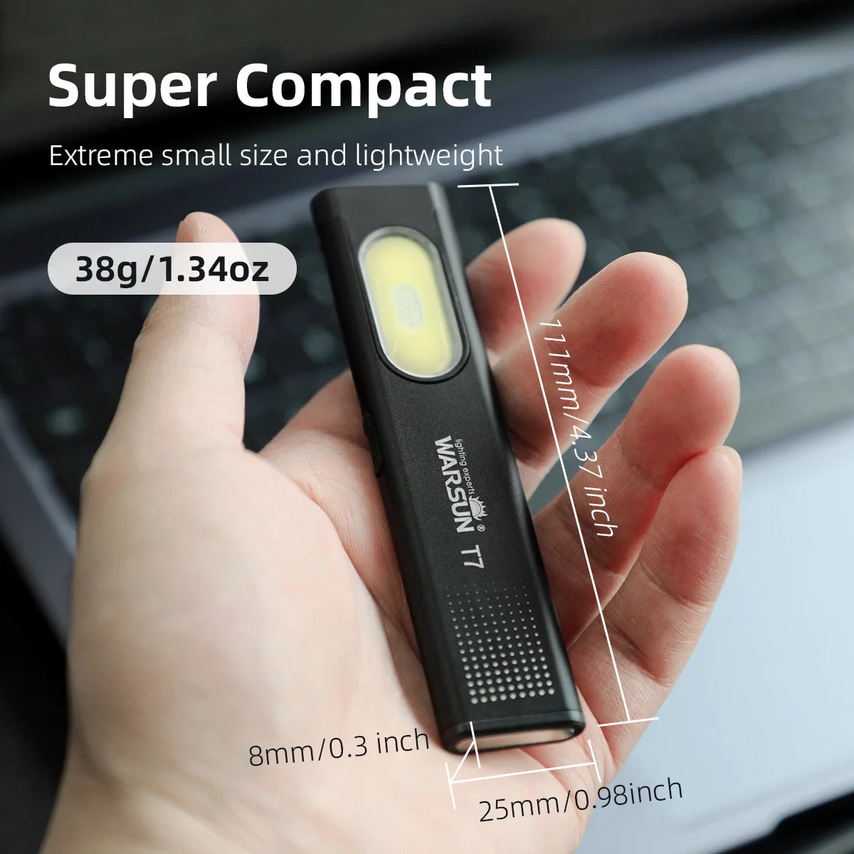 Magnetic LED Keychain Flashlight