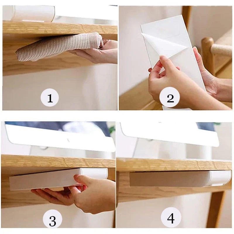 Self-Adhesive Desk Hidden Storage Box