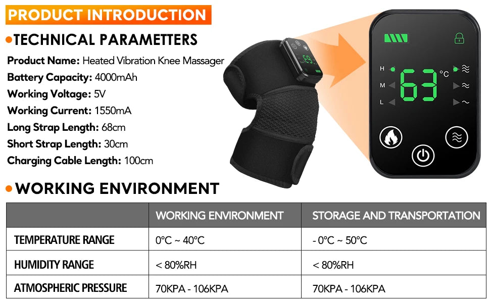 3-in-1 Wireless Heating and Vibration Massager