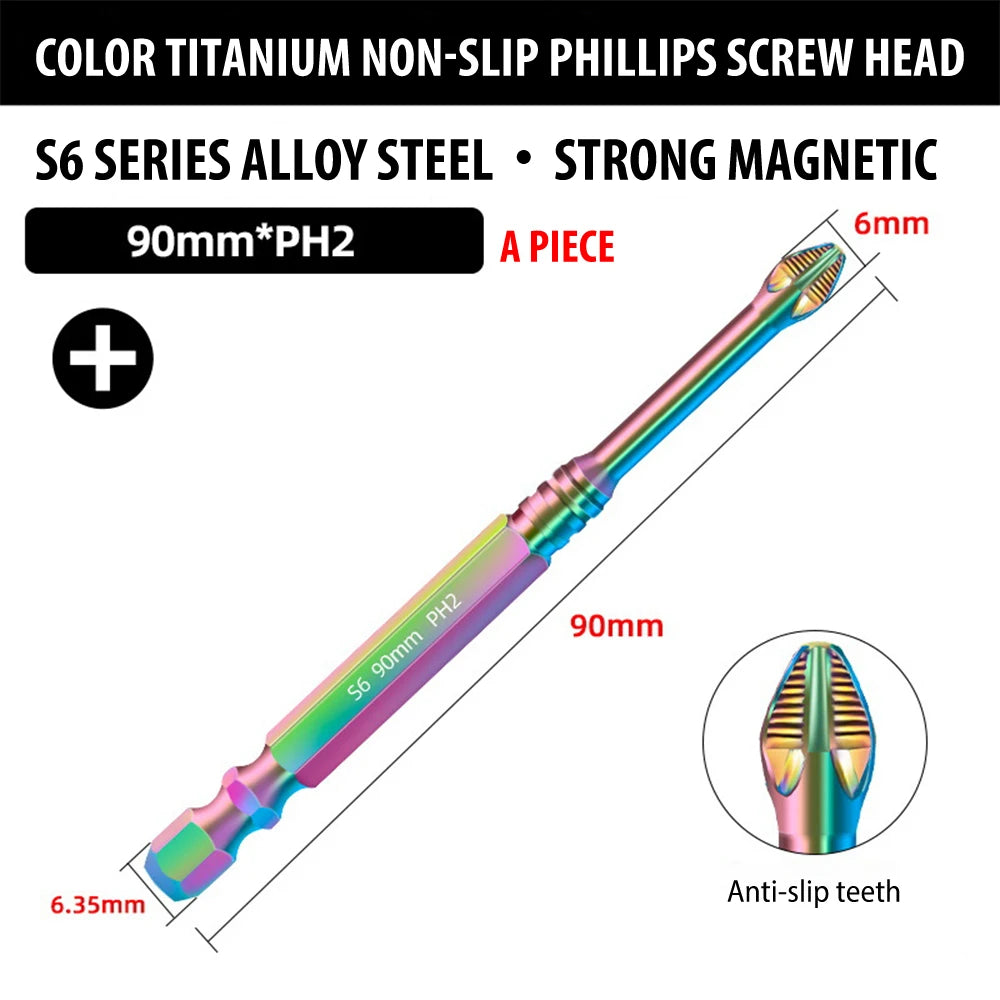 Magnetic Titanium Impact Anti-Slip Screw Head