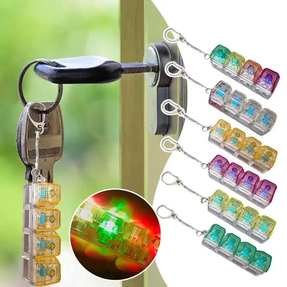 LED Stress Relief Keyboard Keychain