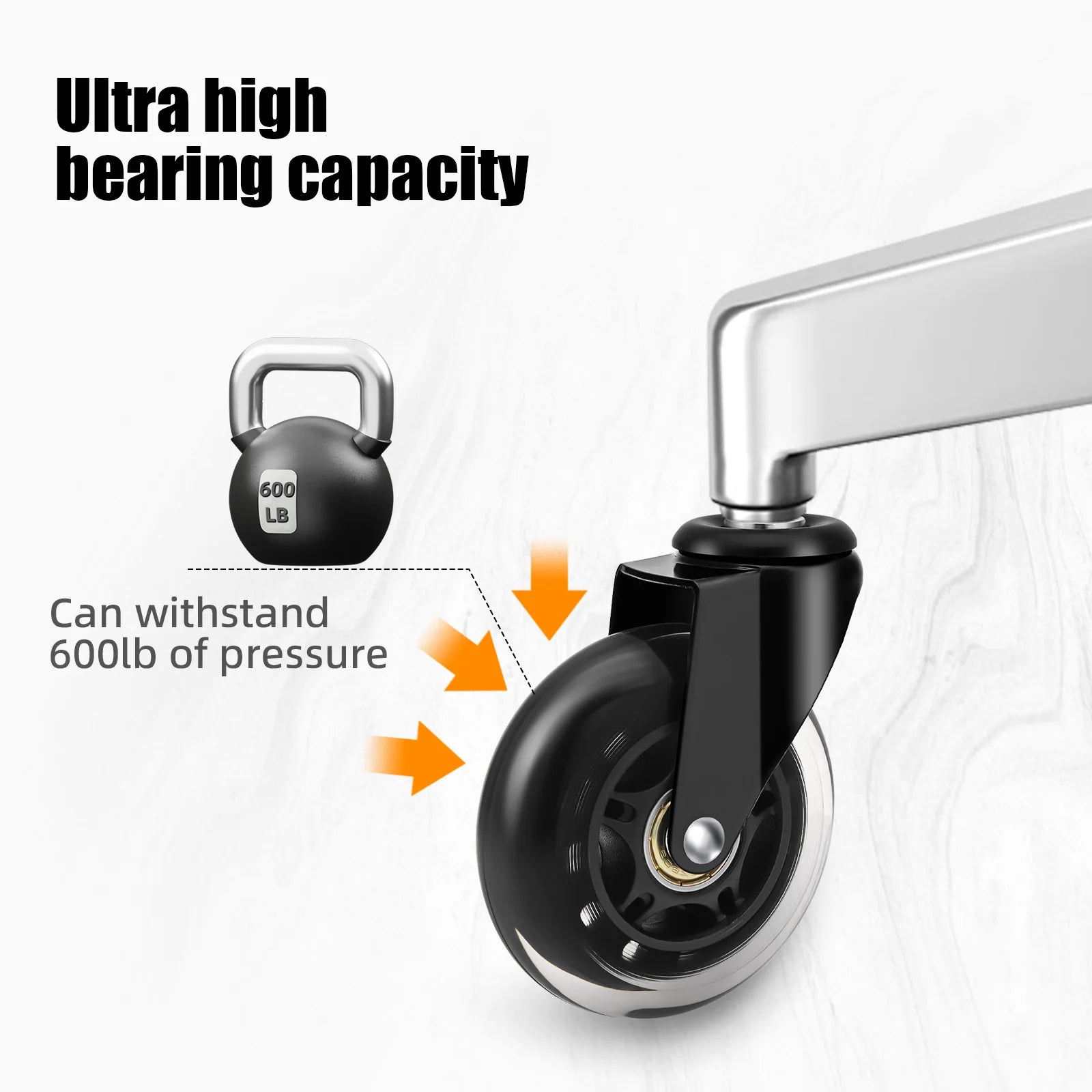 Swivel Roller Office Chair Wheels  5PCS
