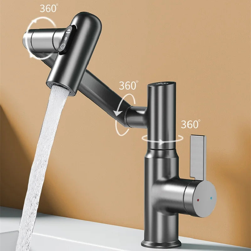 Multifunctional Pullout Wash Basin Faucet