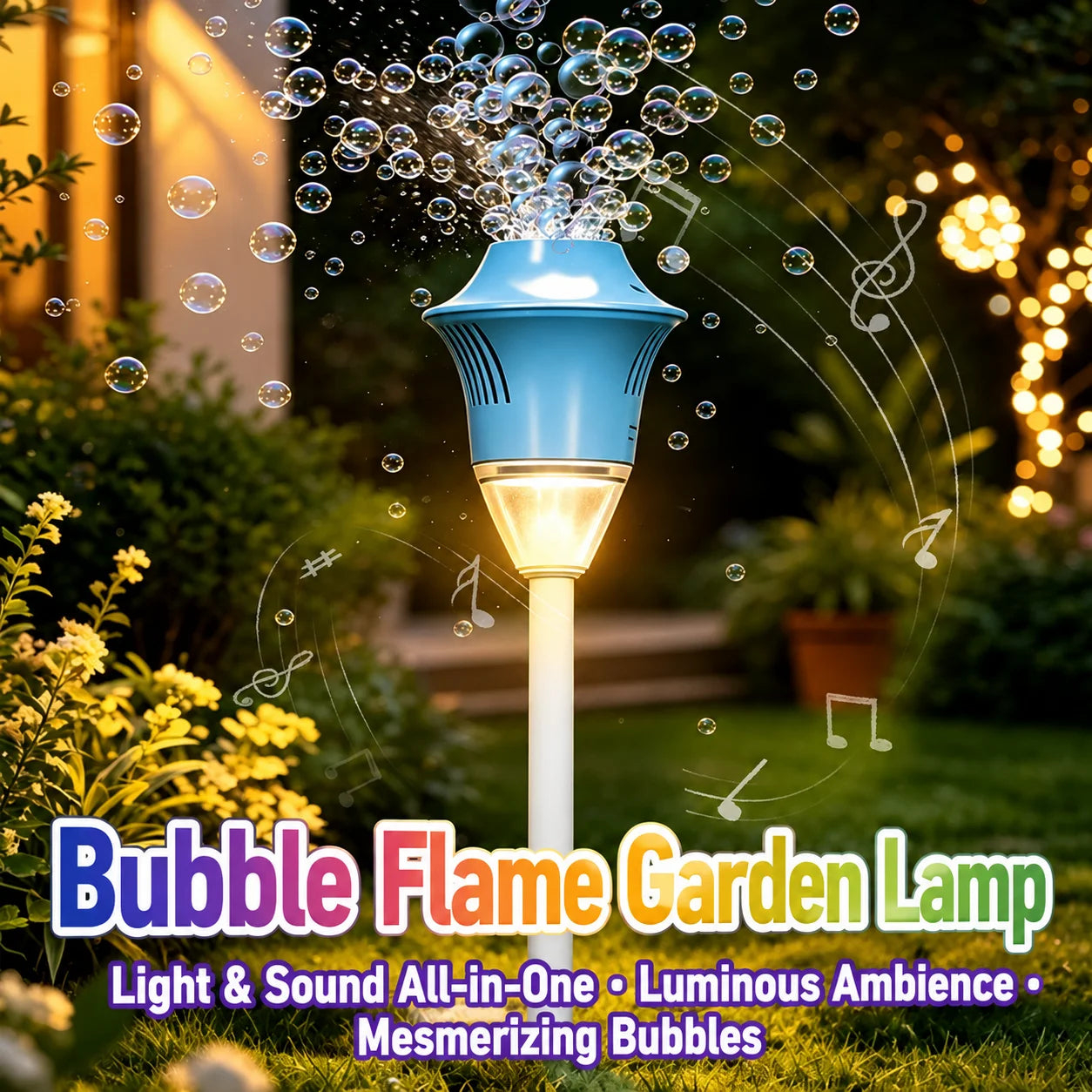 Outdoor Bubble Machine with Lights & Music