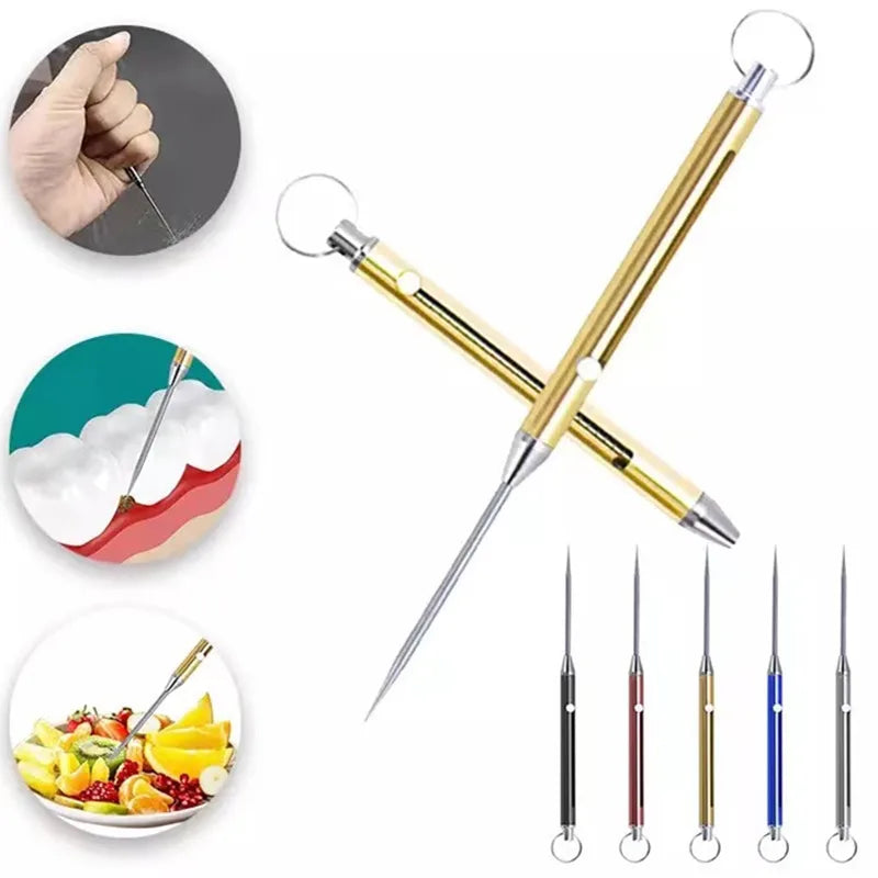 Multifunctional Alloy Telescopic Toothpick