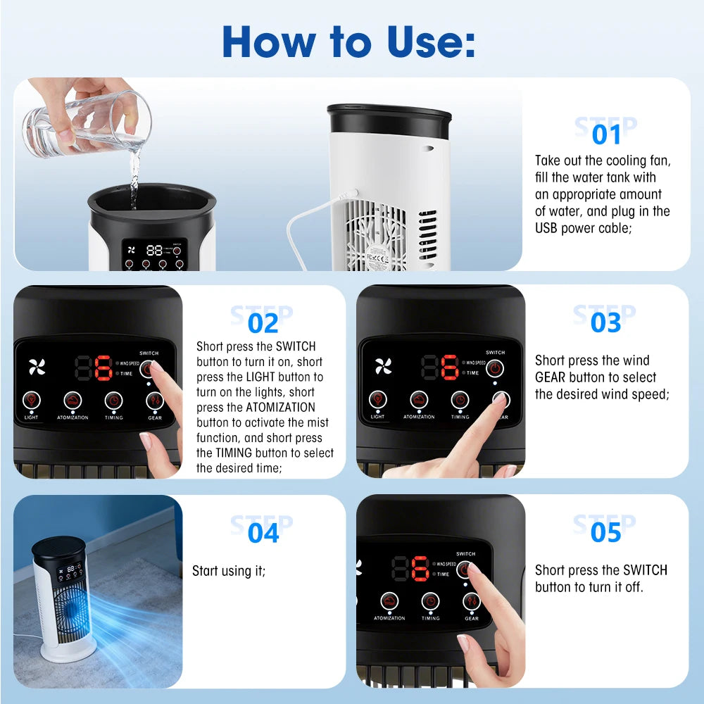 Desktop Portable Air Cooler Humidifier