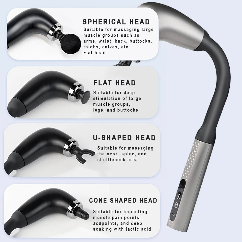 Ergonomic Long-Handle Electric Massager