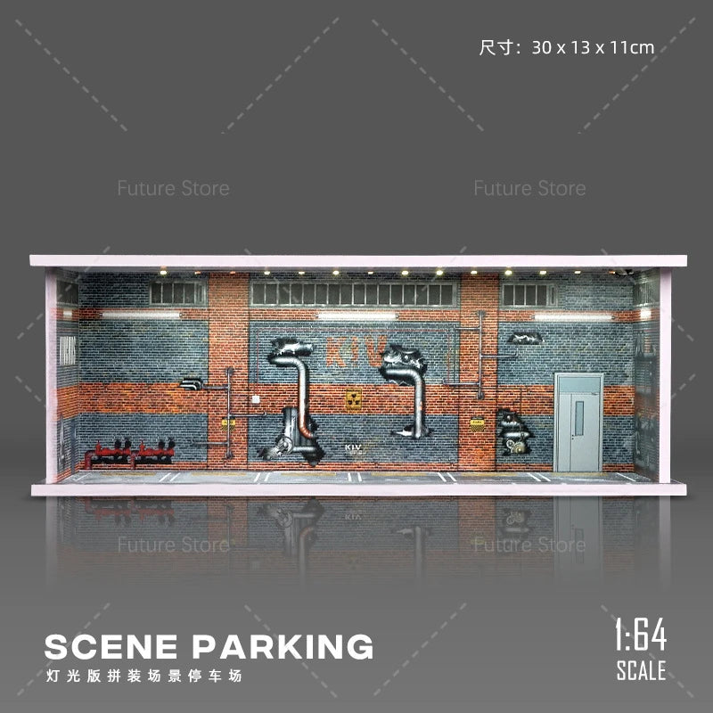 Miniature Car Garage Display - 1 Storey