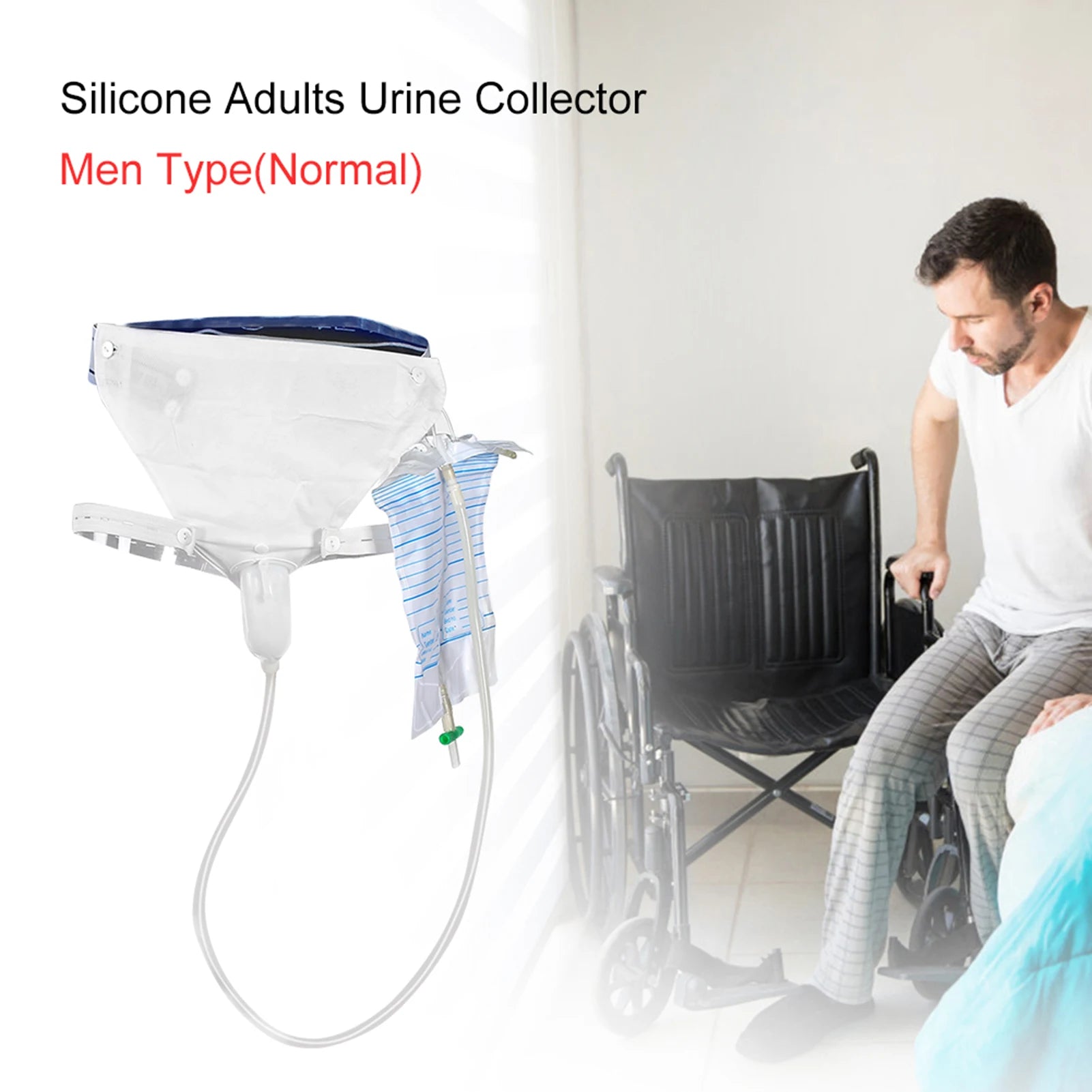 Silicone Adults Urine Collector with Catheter Bag