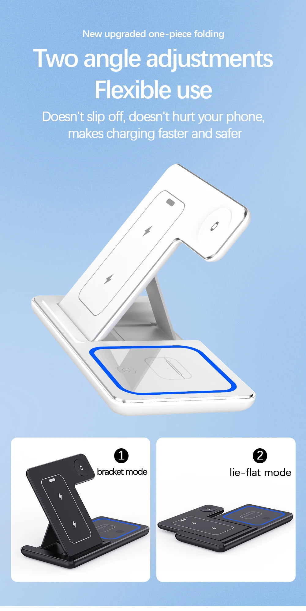 3 in 1 Foldable Wireless Charging Stand