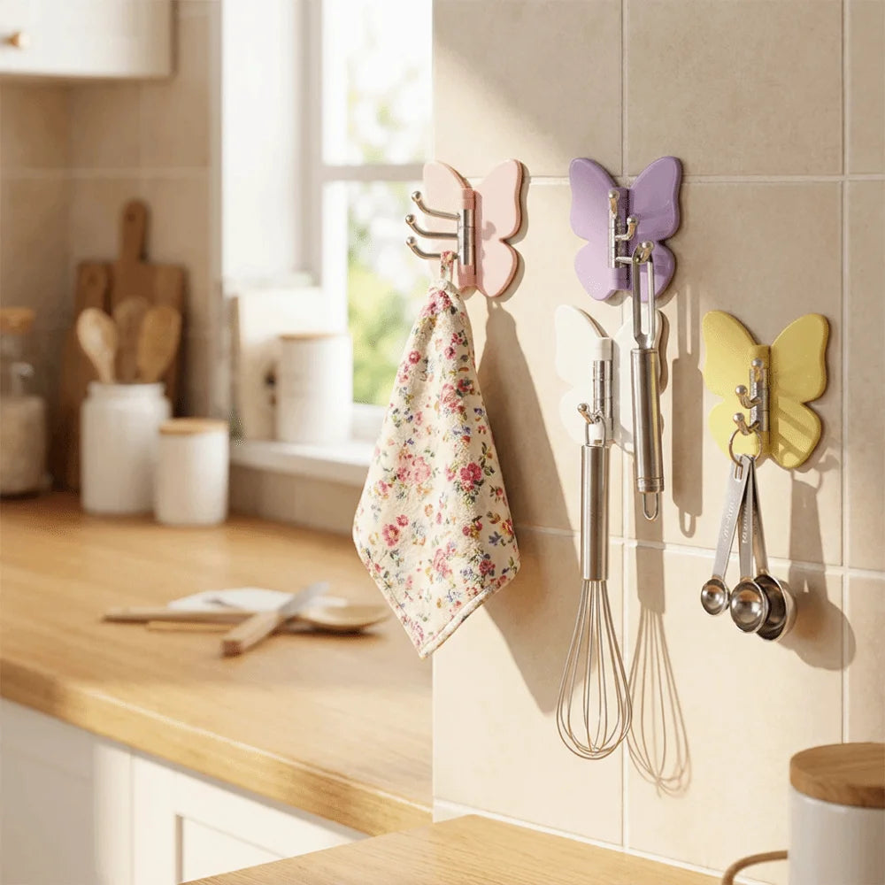 Rotating Butterfly Wall Hooks