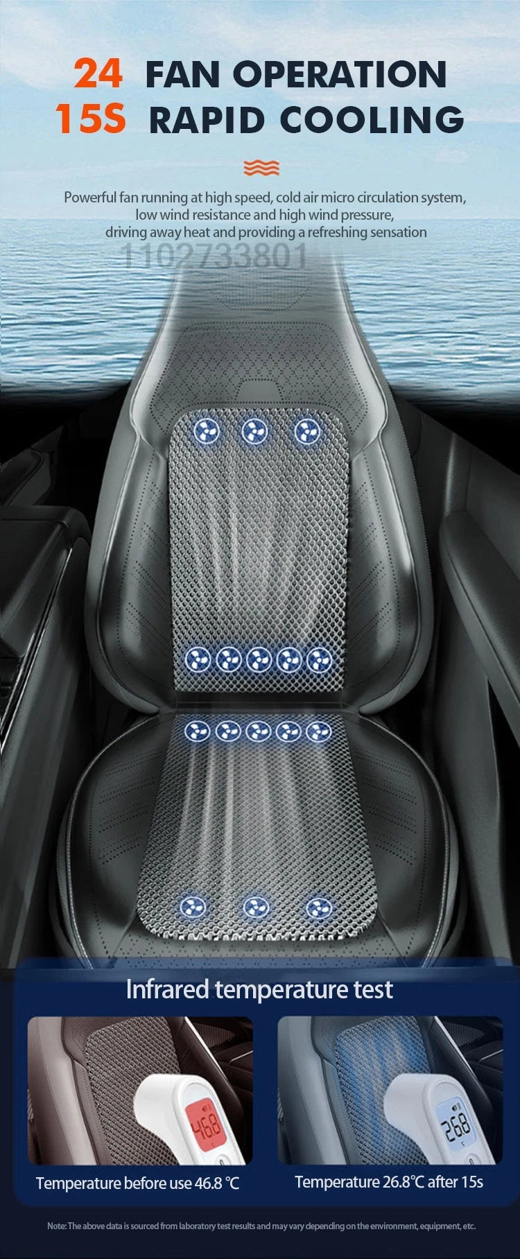 2 in 1 Car Chill & Massage seat cover