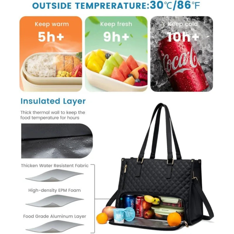 2-in-1 Laptop Bag with Insulated Lunch Compartment