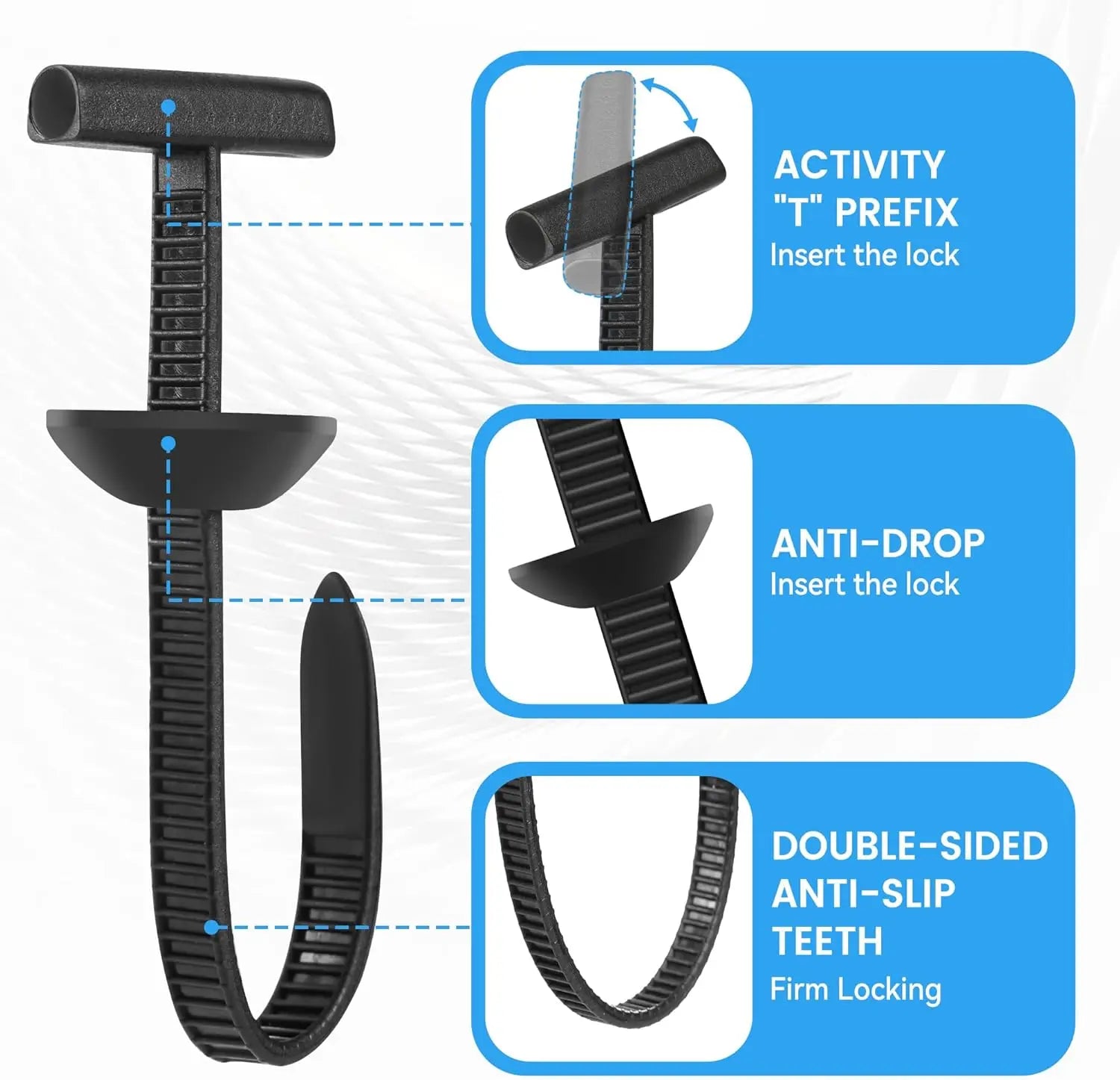 Universal Self-locking Cable Tie Buckle