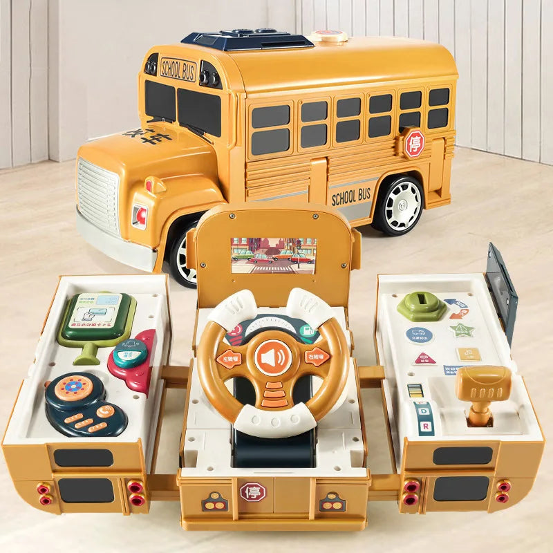 Children Multifunctional Steering Wheel Bus Toy