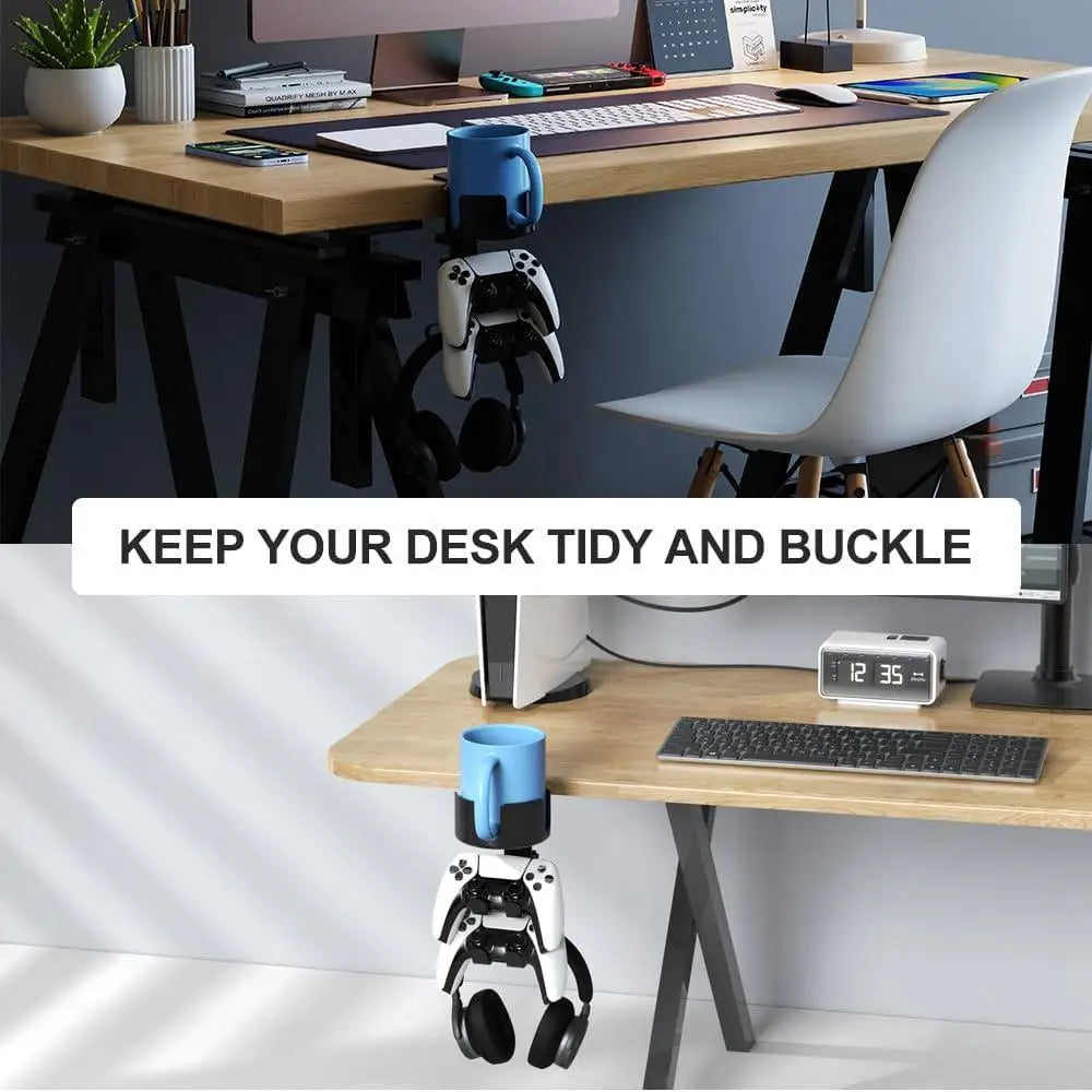 4 in 1 Desk Cup Holder with Headphone Stand