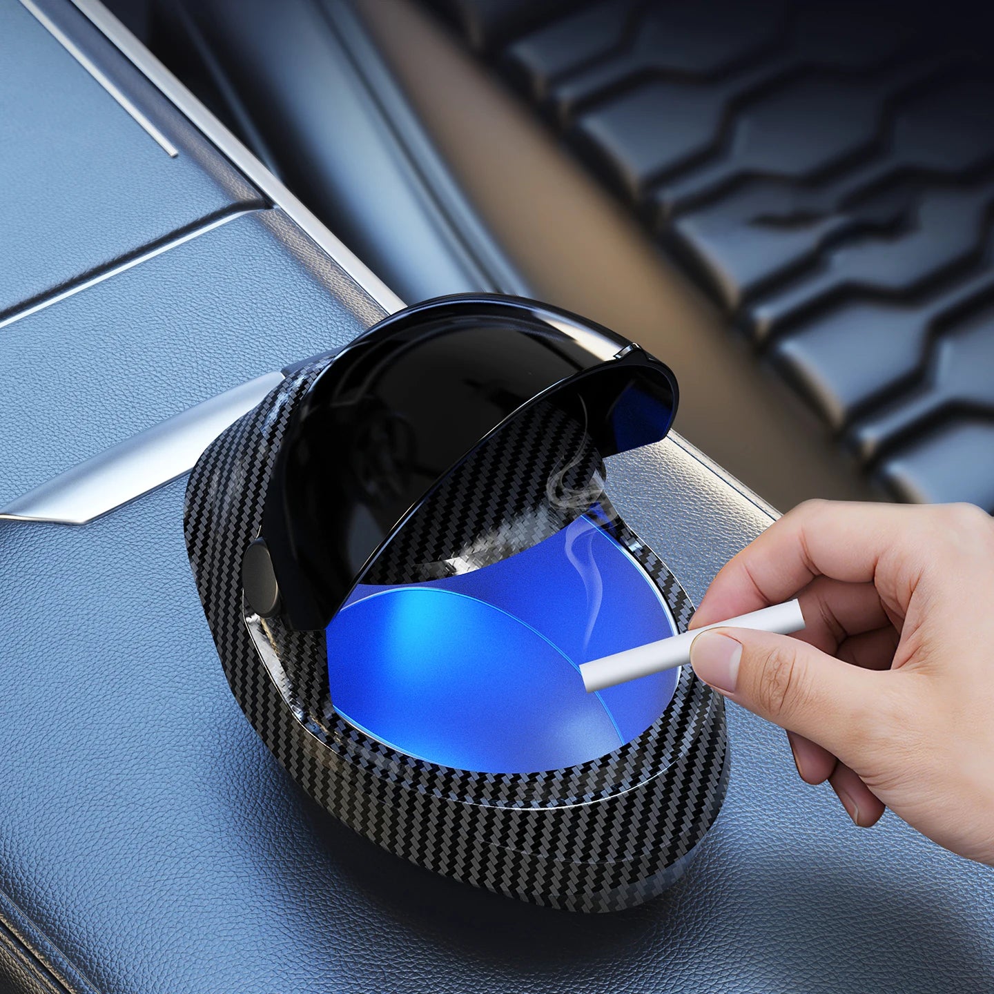 Motorcycle Helmet Shaped  Car Ashtray