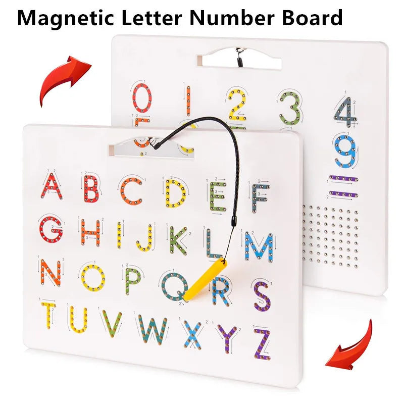 Magnetic Alphabet Tracing Board For Kids