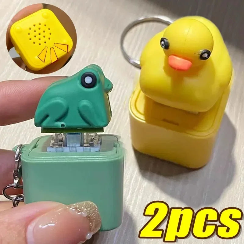 Duck / Frog Keyboard Style Fidget Keychain