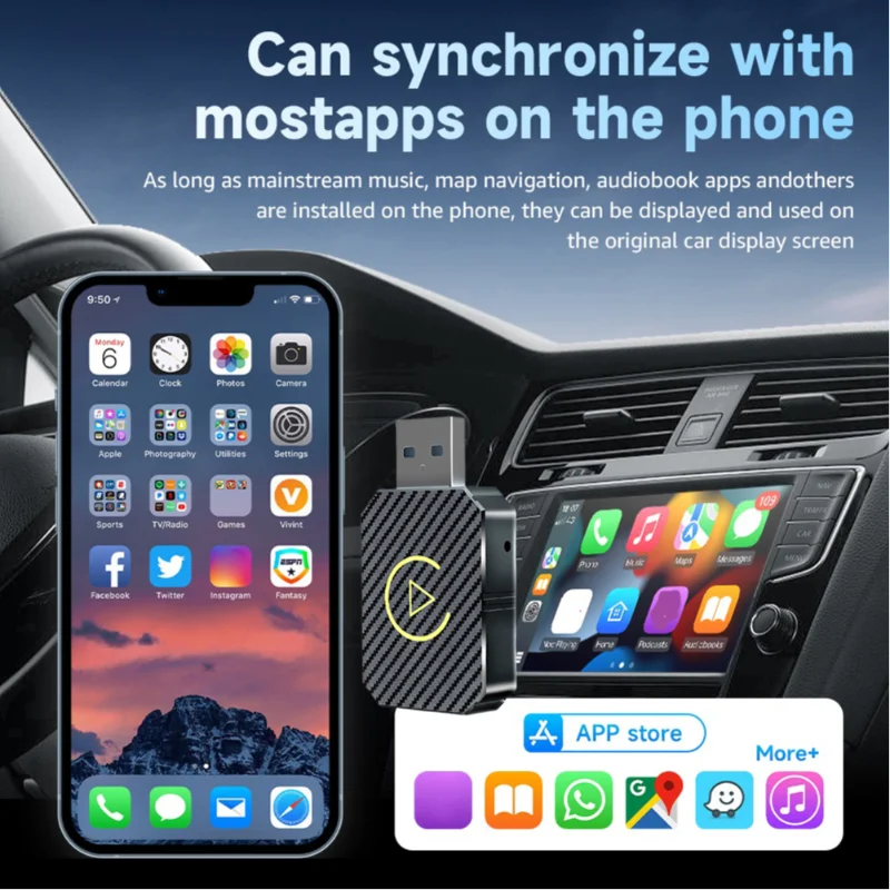 2 in 1 USB Mini Wireless CarPlay