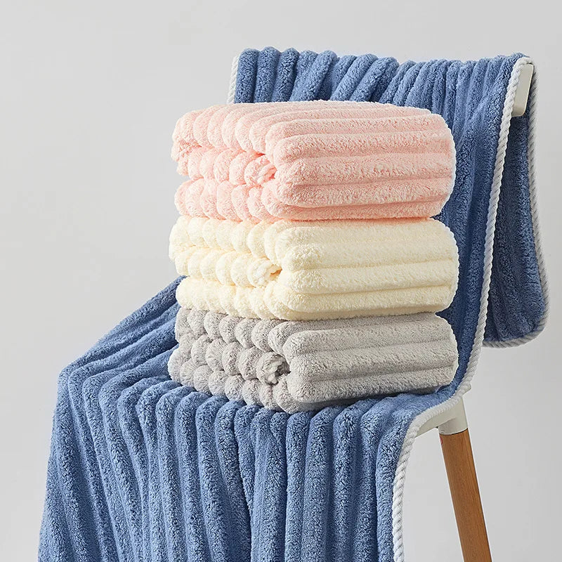 Quick Absorption Coral Plush Towel