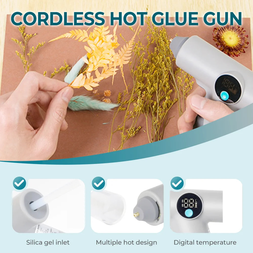 Cordless Hot Glue Gun With LED