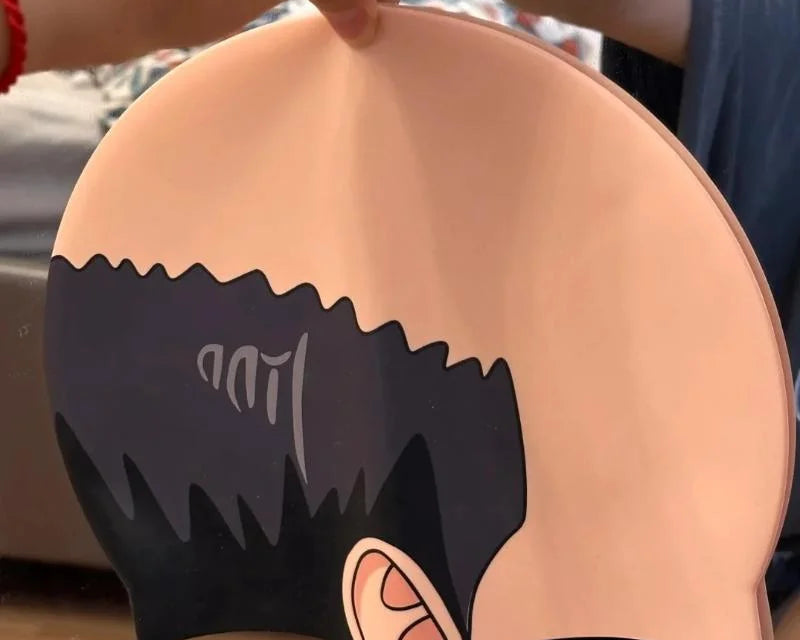 Funny Bald Head Swim Cap