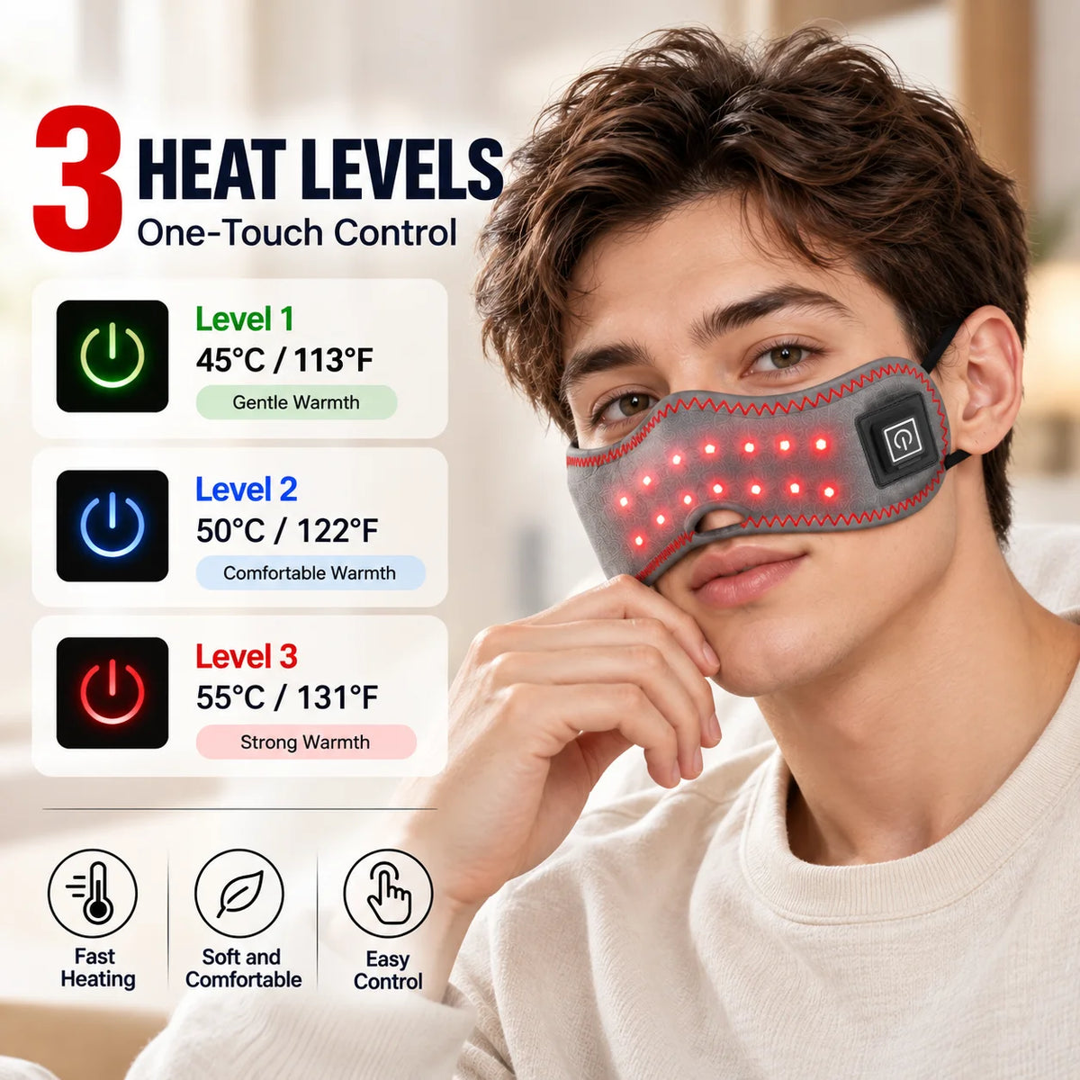 Wearable Red Light Nose Heating Pad