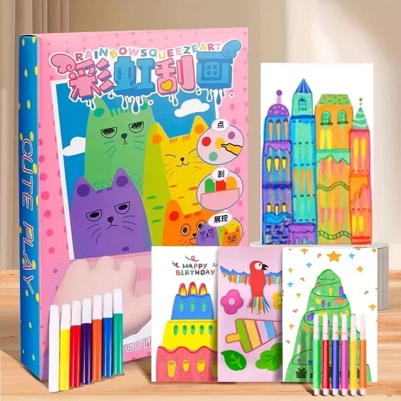 Rainbow Scratch Painting Art Kit