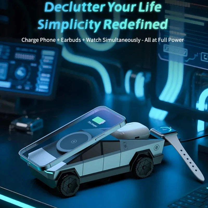 3 in 1 Cybertruck Magnetic Wireless Charger