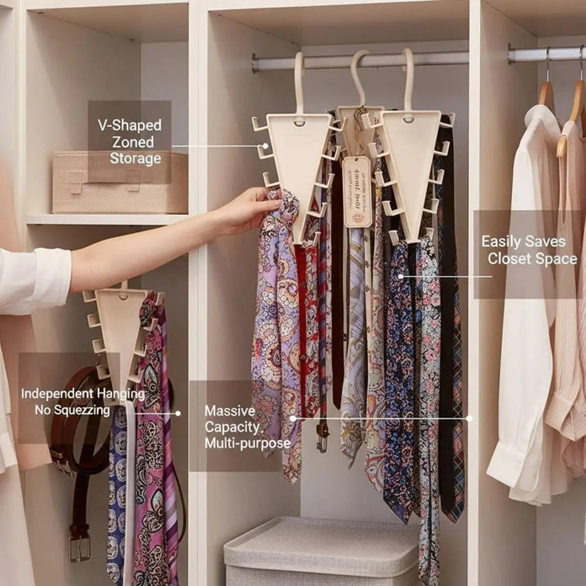V-Shape Multi Hook Closet Hanger