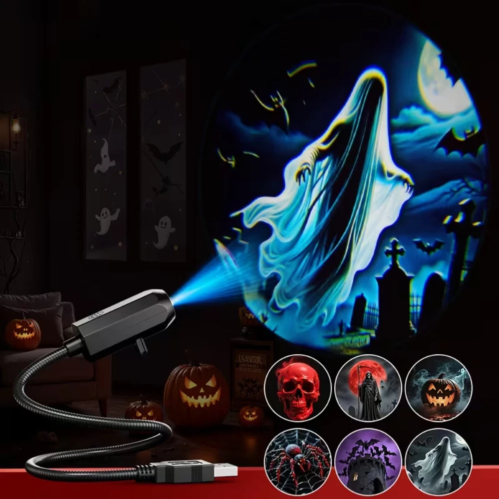Mini LED Spooky Projector Lamp