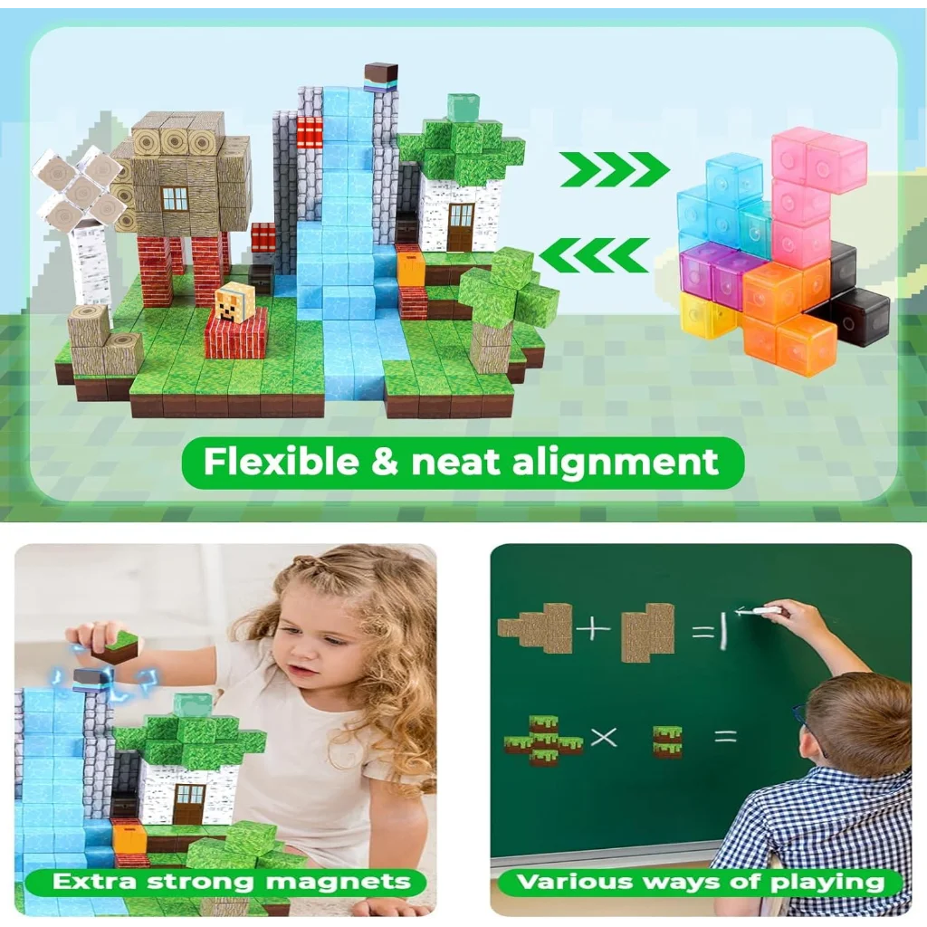 Mine World Magnetic Building Blocks