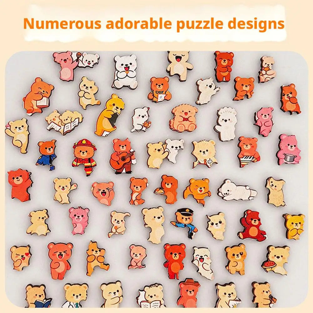 Cute Animal-Shaped Wooden Puzzle