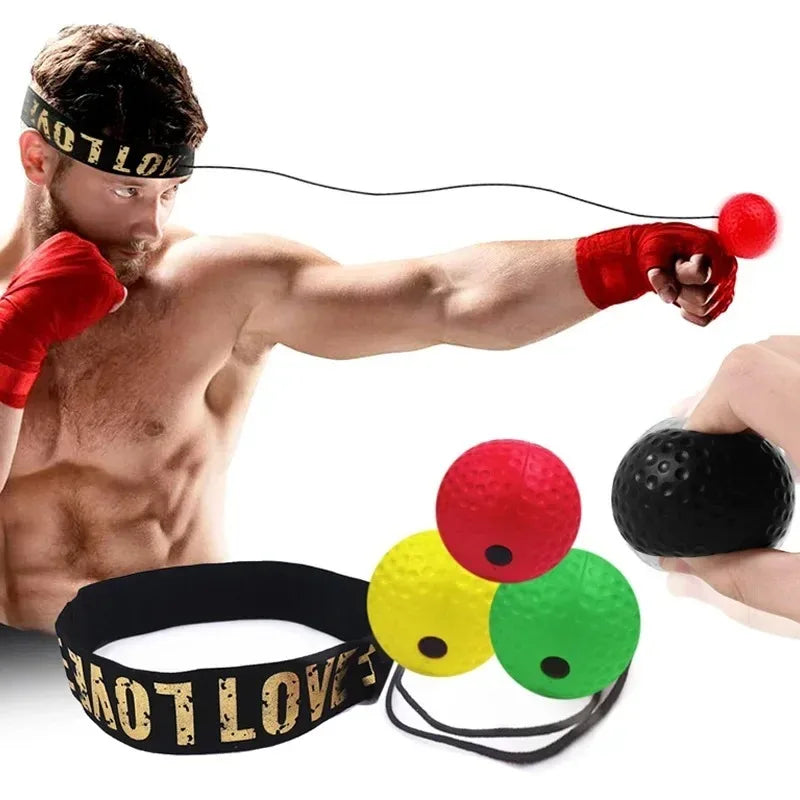 Head Mounted Boxing Reflex Ball Trainer