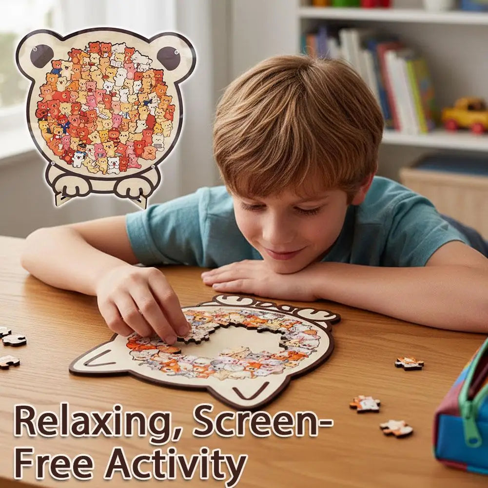 Cute Animal-Shaped Wooden Puzzle