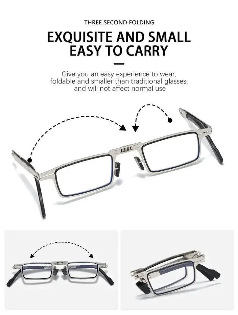 Unisex Foldable Reading Glasses with Case