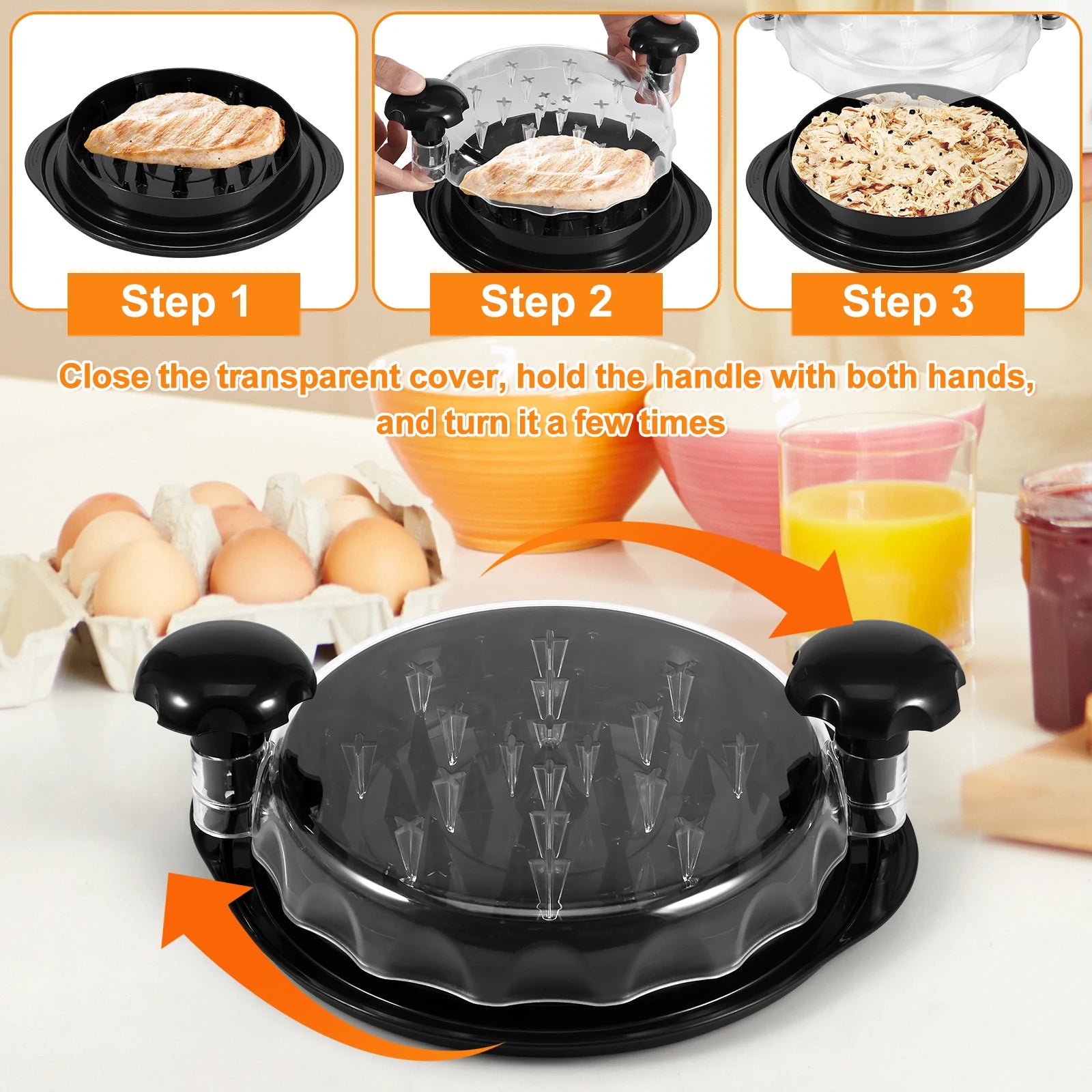 Non-Slip Ergonomic Handle Meat Shredder