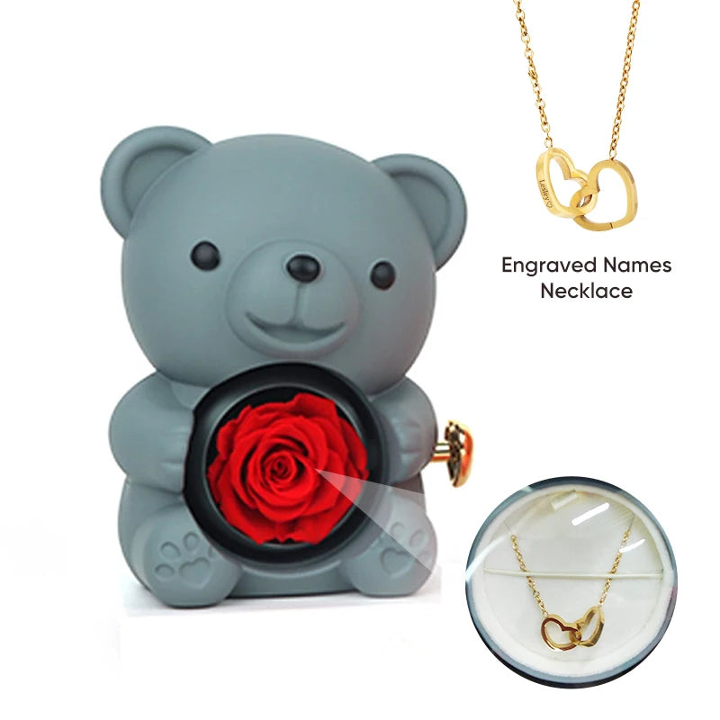 Rotating Bear Gift Box