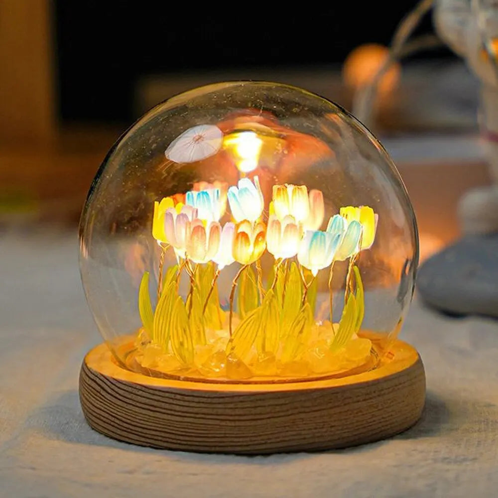Golden Plated Artificial Luminous Roses
